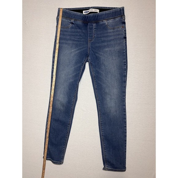 Old Navy Jegging Women Sz 12 Elastic Waist Inseam is 28 Blue Denim - Picture 11 of 16